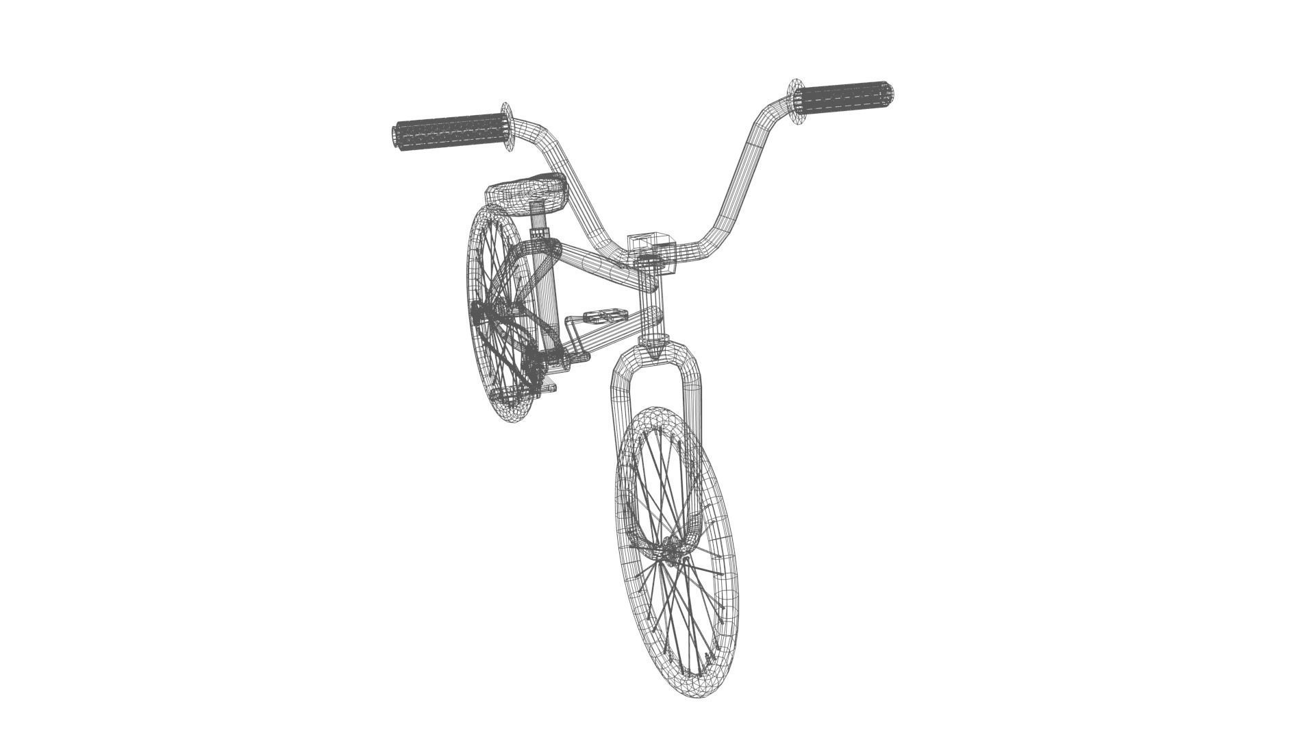 Street Bike Low-poly 3D model_36