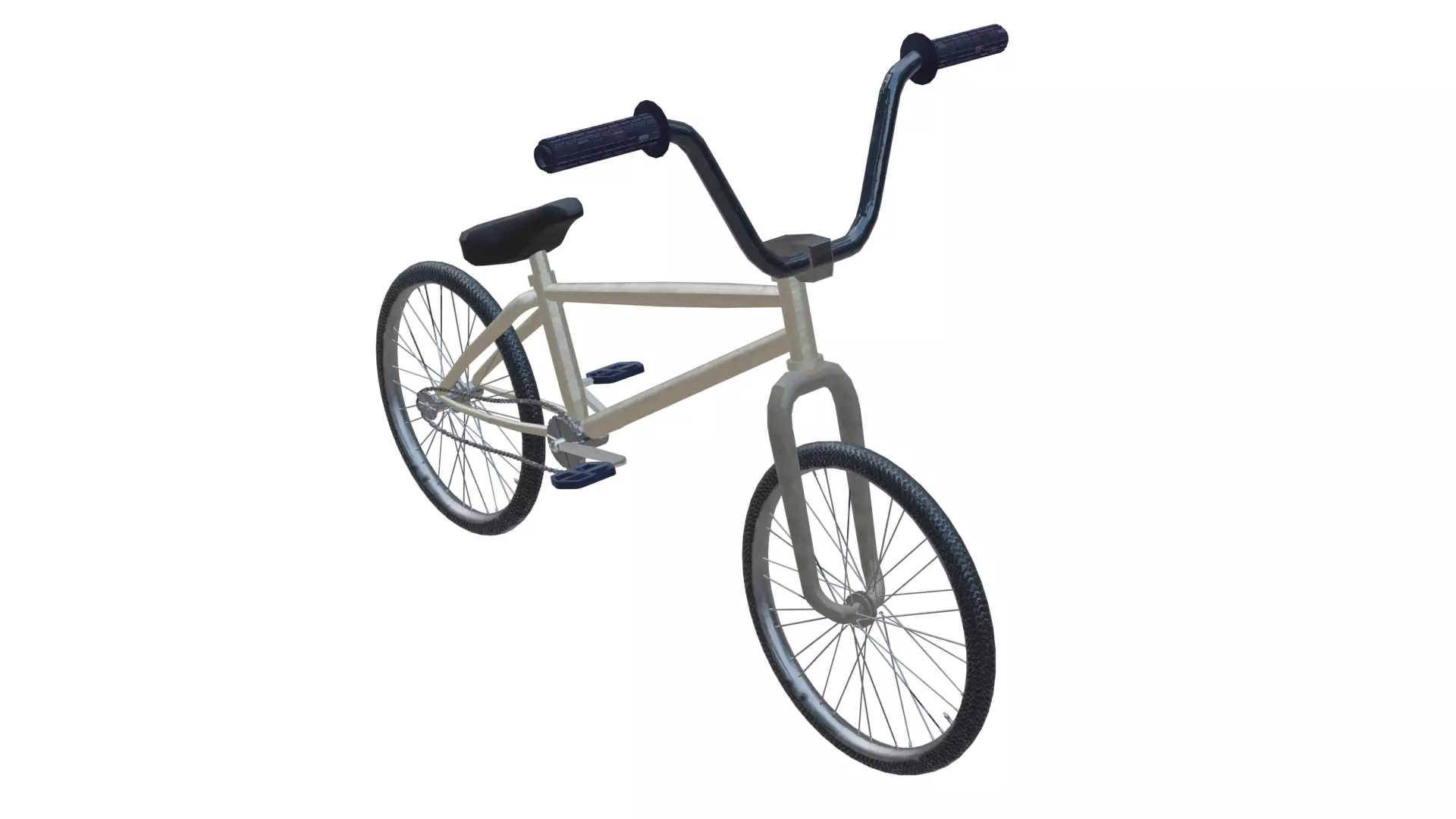 Street Bike Low-poly 3D model_0