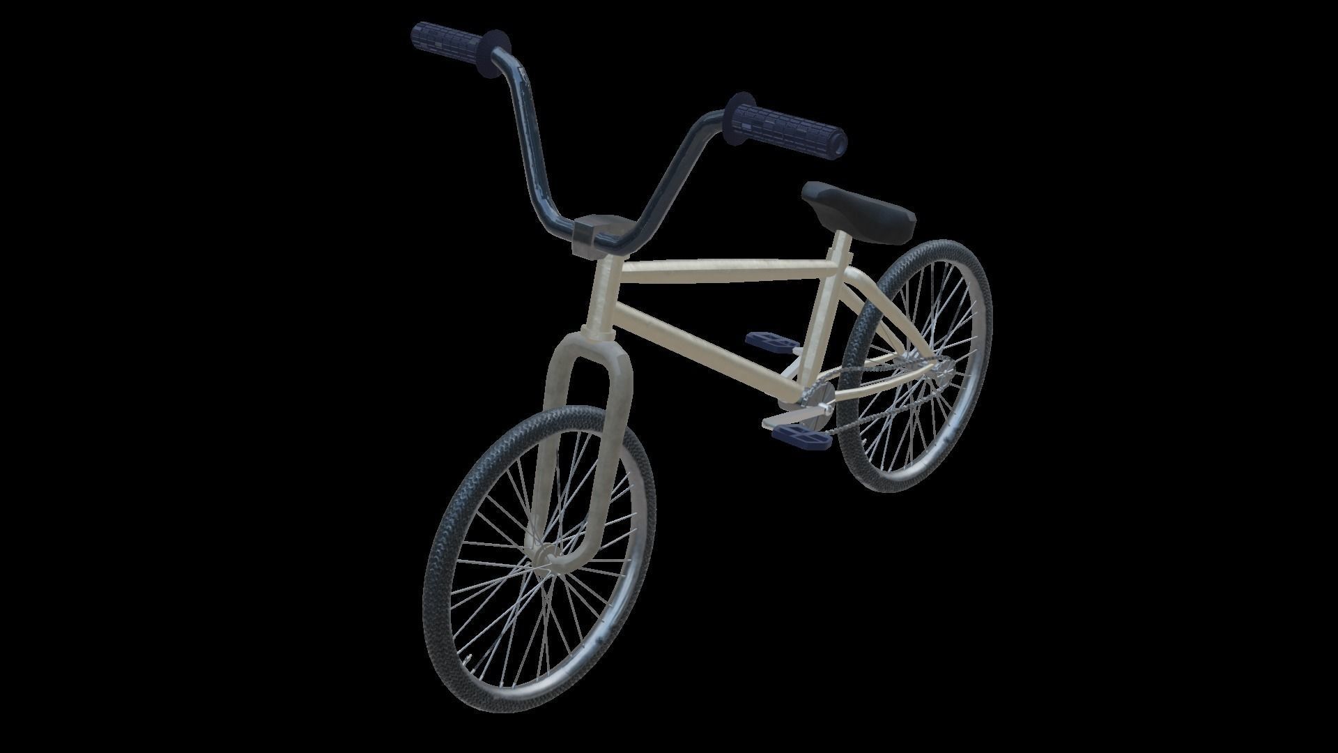 Street Bike Low-poly 3D model_9