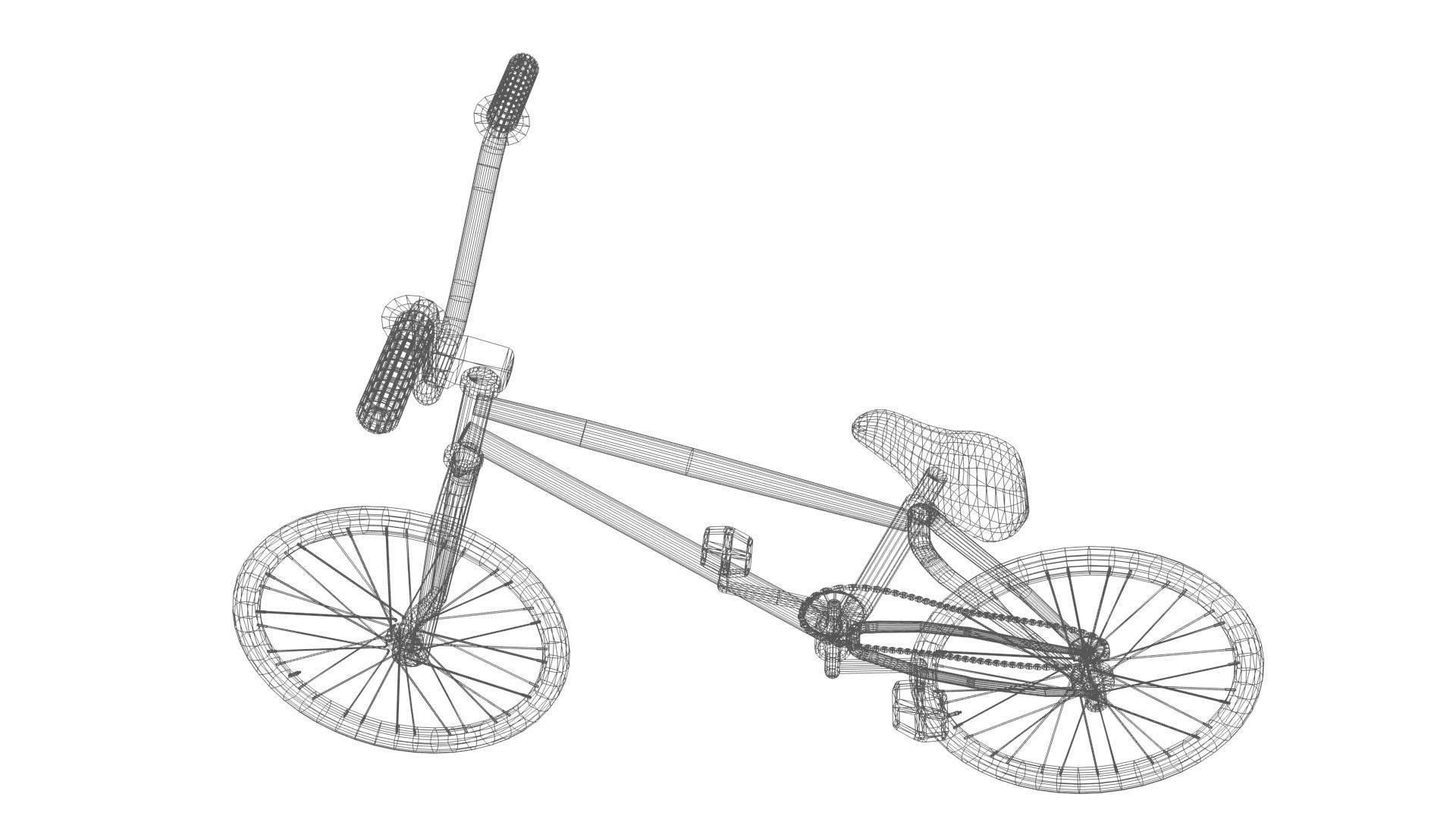 Street Bike Low-poly 3D model_30