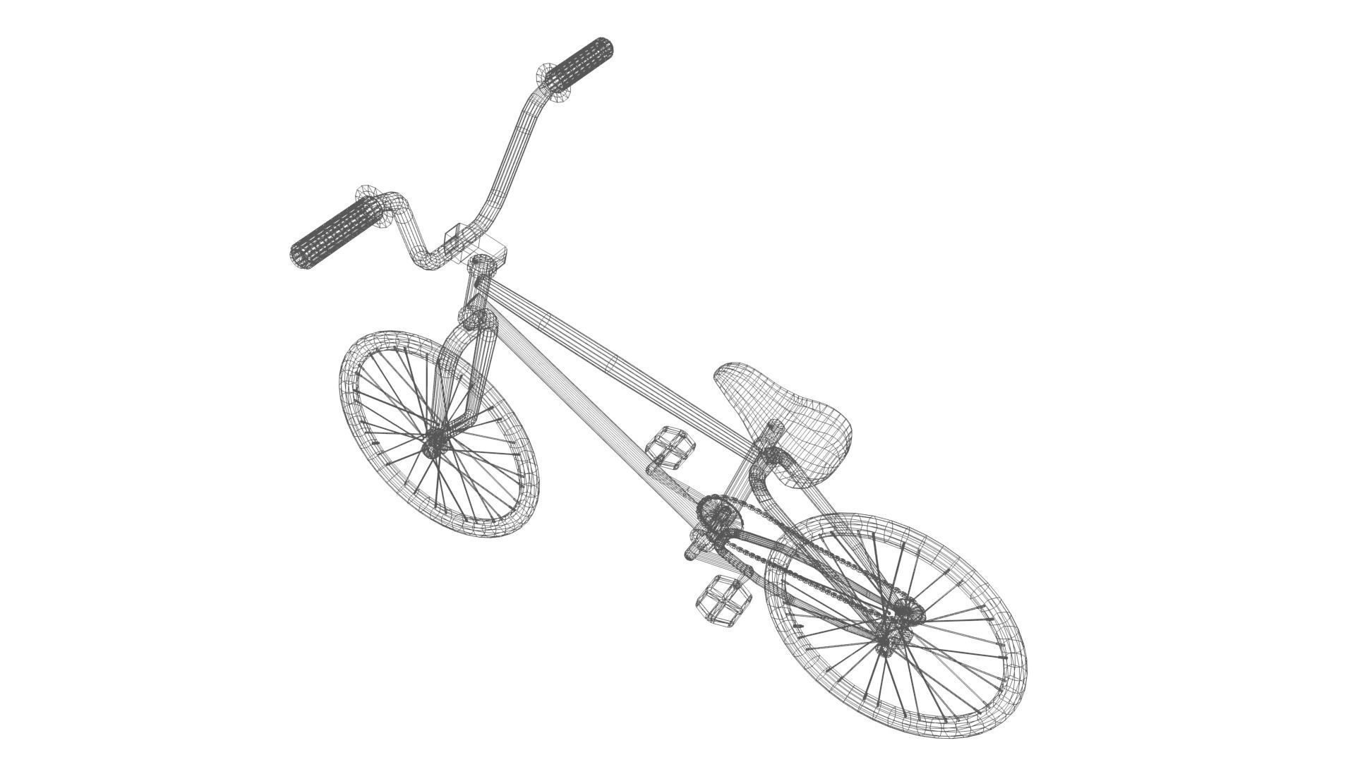 Street Bike Low-poly 3D model_27