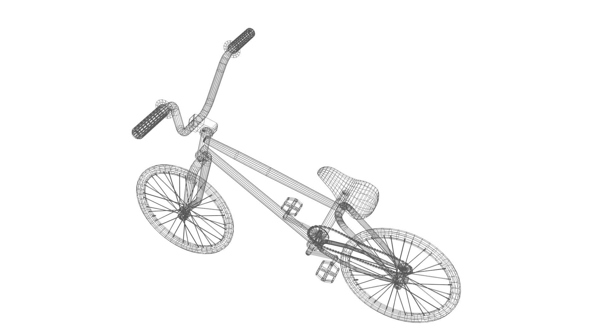 Street Bike Low-poly 3D model_28