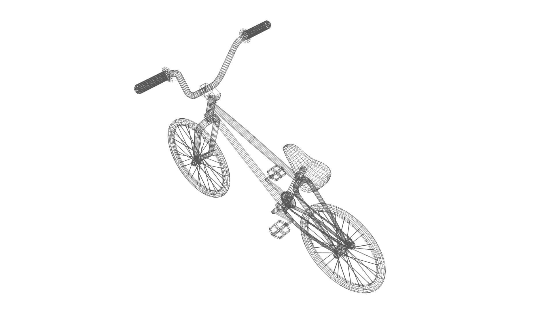 Street Bike Low-poly 3D model_26