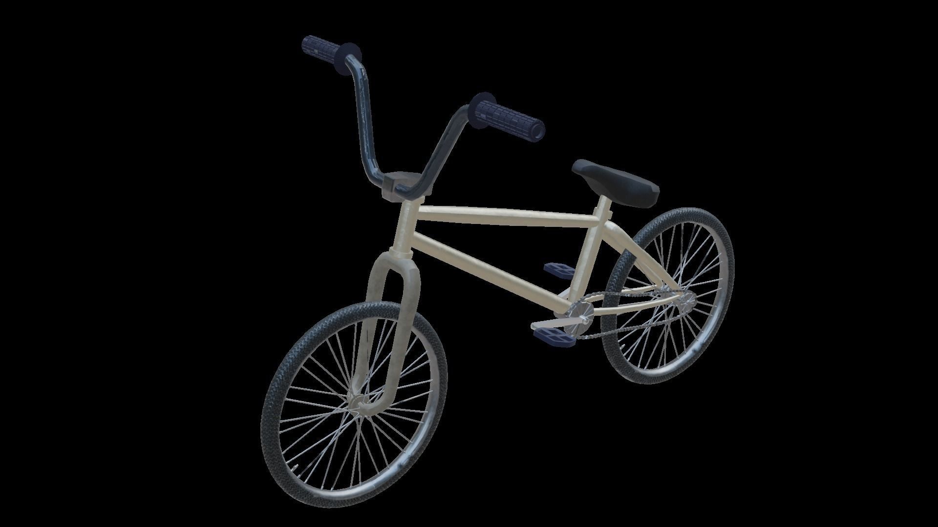 Street Bike Low-poly 3D model_10