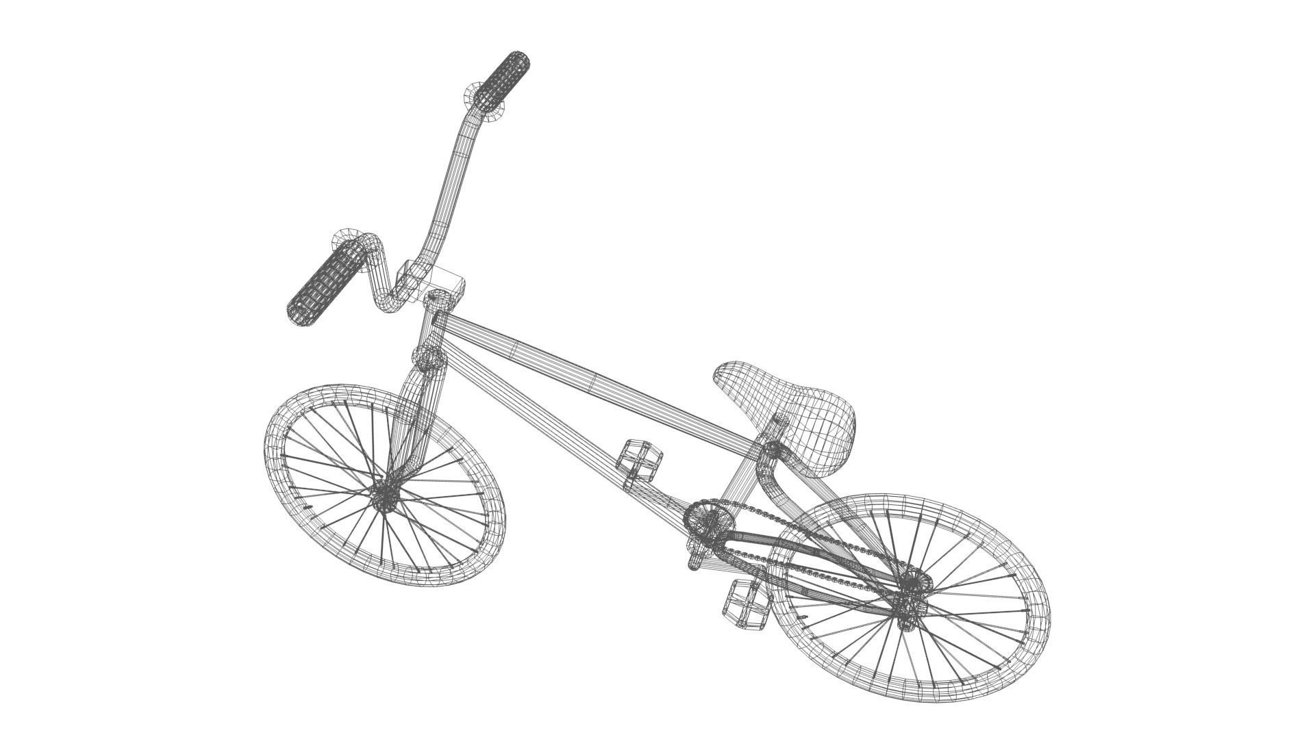 Street Bike Low-poly 3D model_29