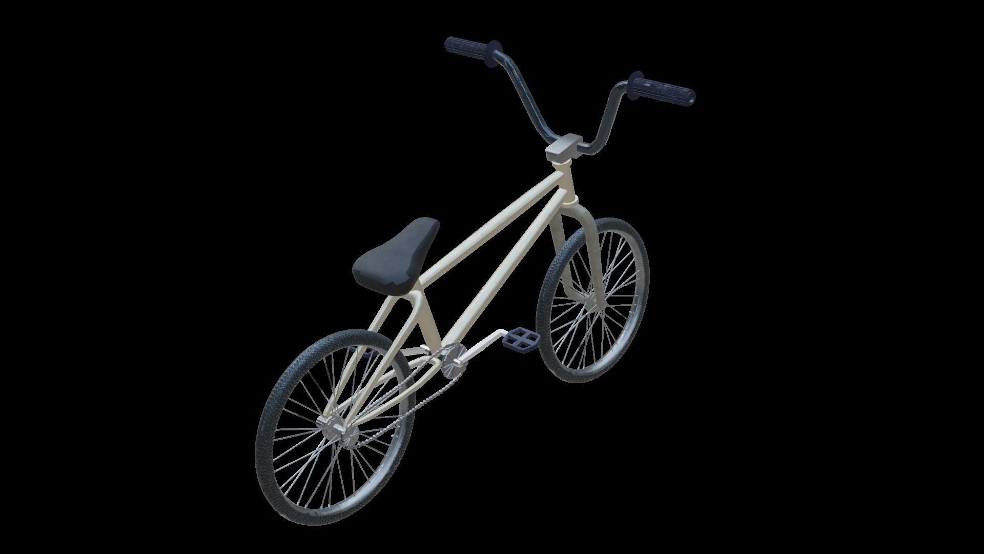 Street Bike Low-poly 3D model_6