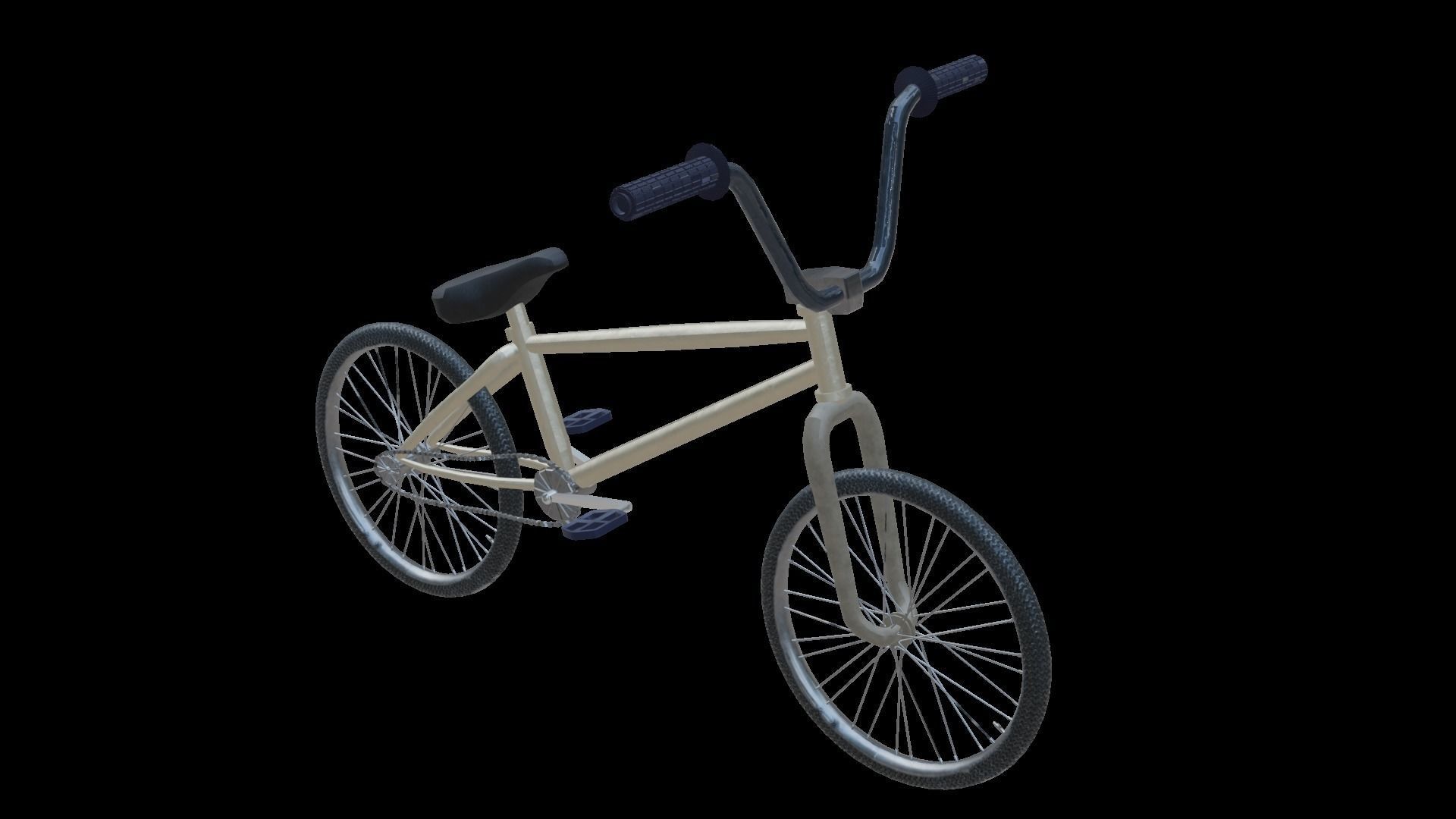 Street Bike Low-poly 3D model_1