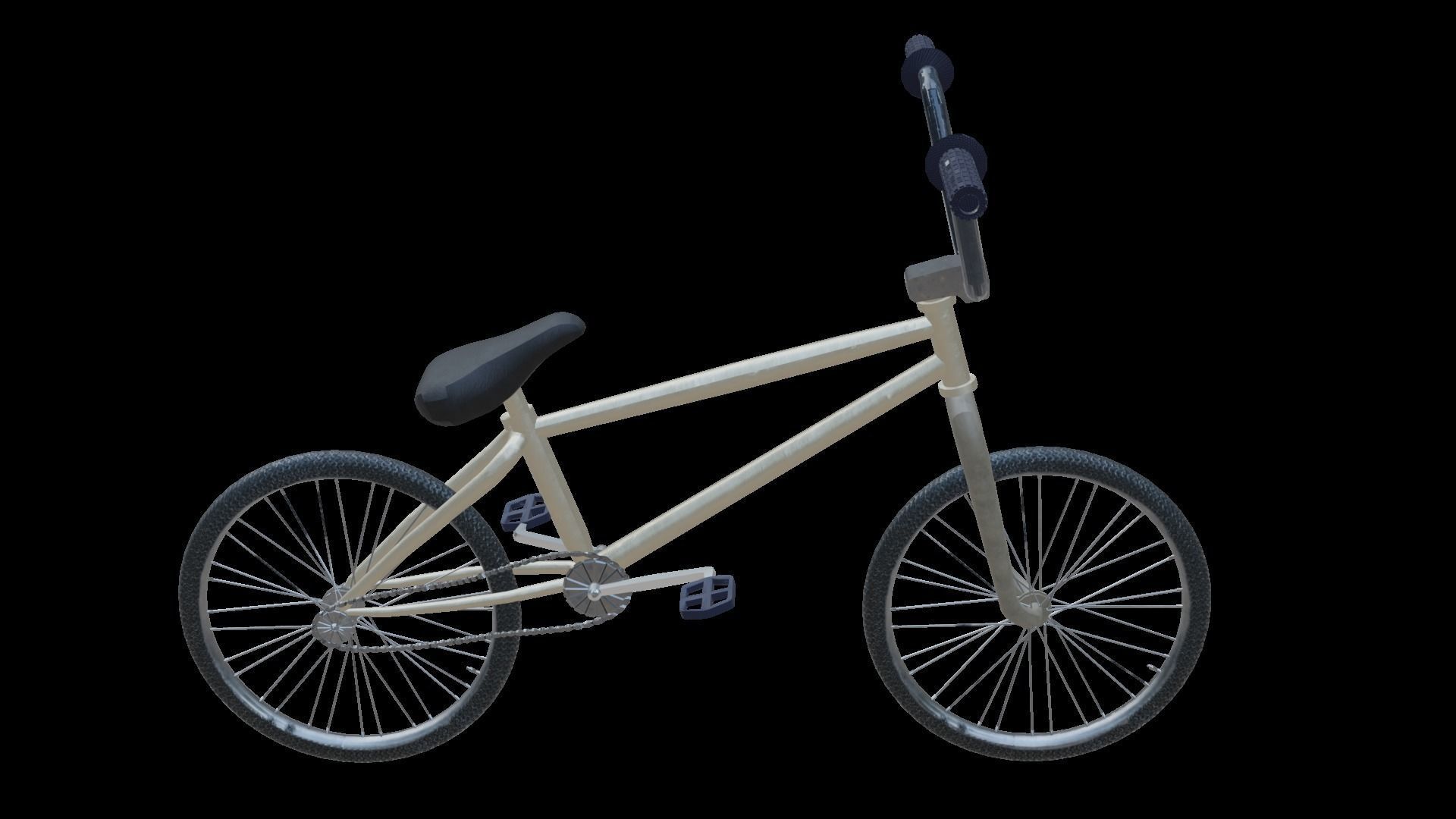 Street Bike Low-poly 3D model_4