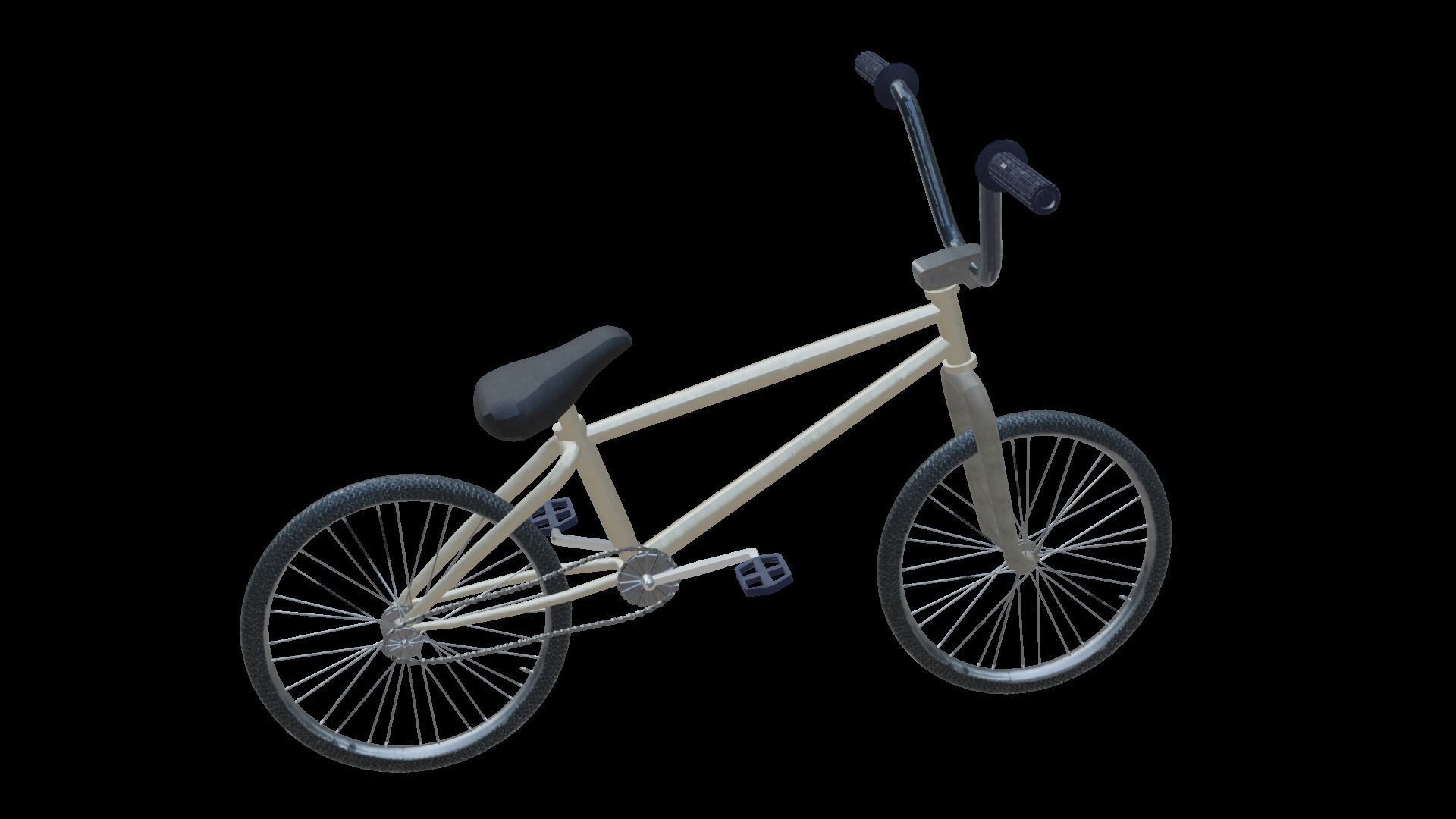 Street Bike Low-poly 3D model_5