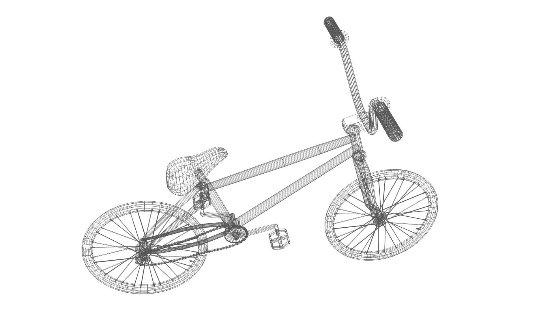 Street Bike Low-poly 3D model_17