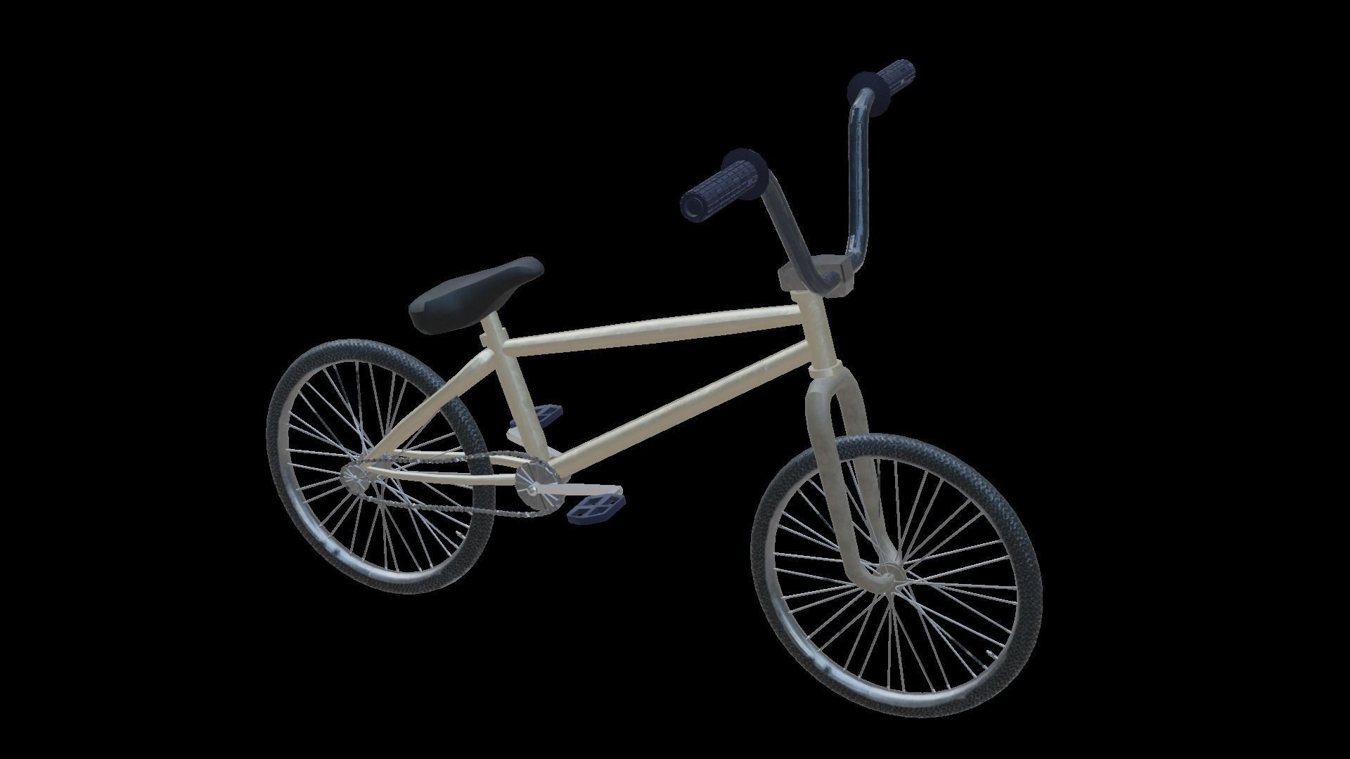 Street Bike Low-poly 3D model_2