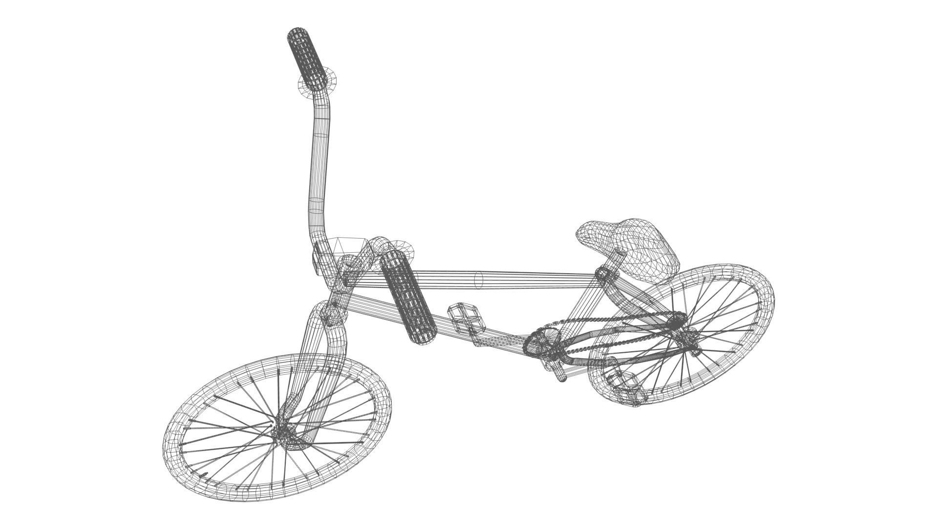 Street Bike Low-poly 3D model_35