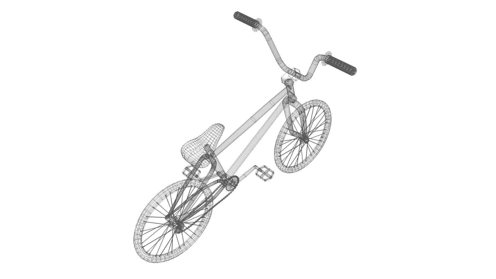 Street Bike Low-poly 3D model_19