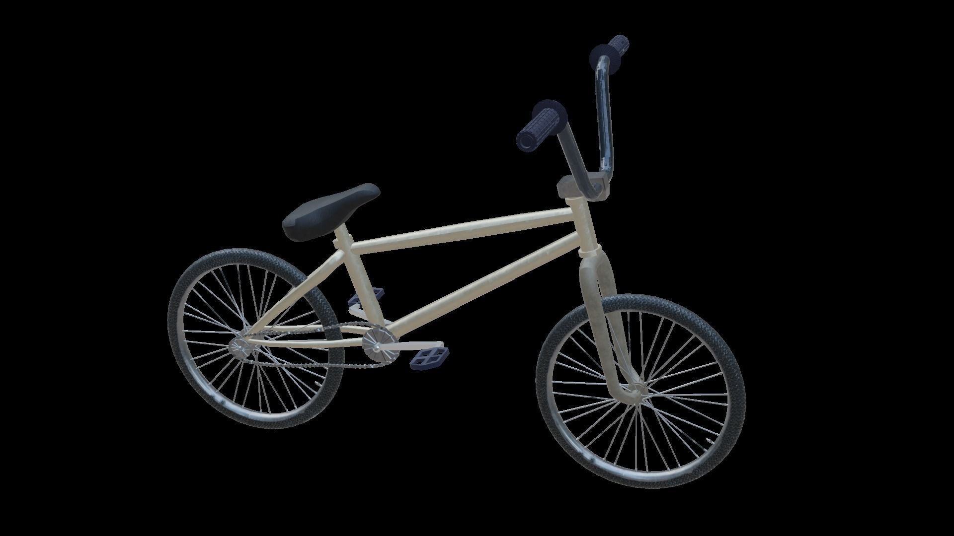 Street Bike Low-poly 3D model_3