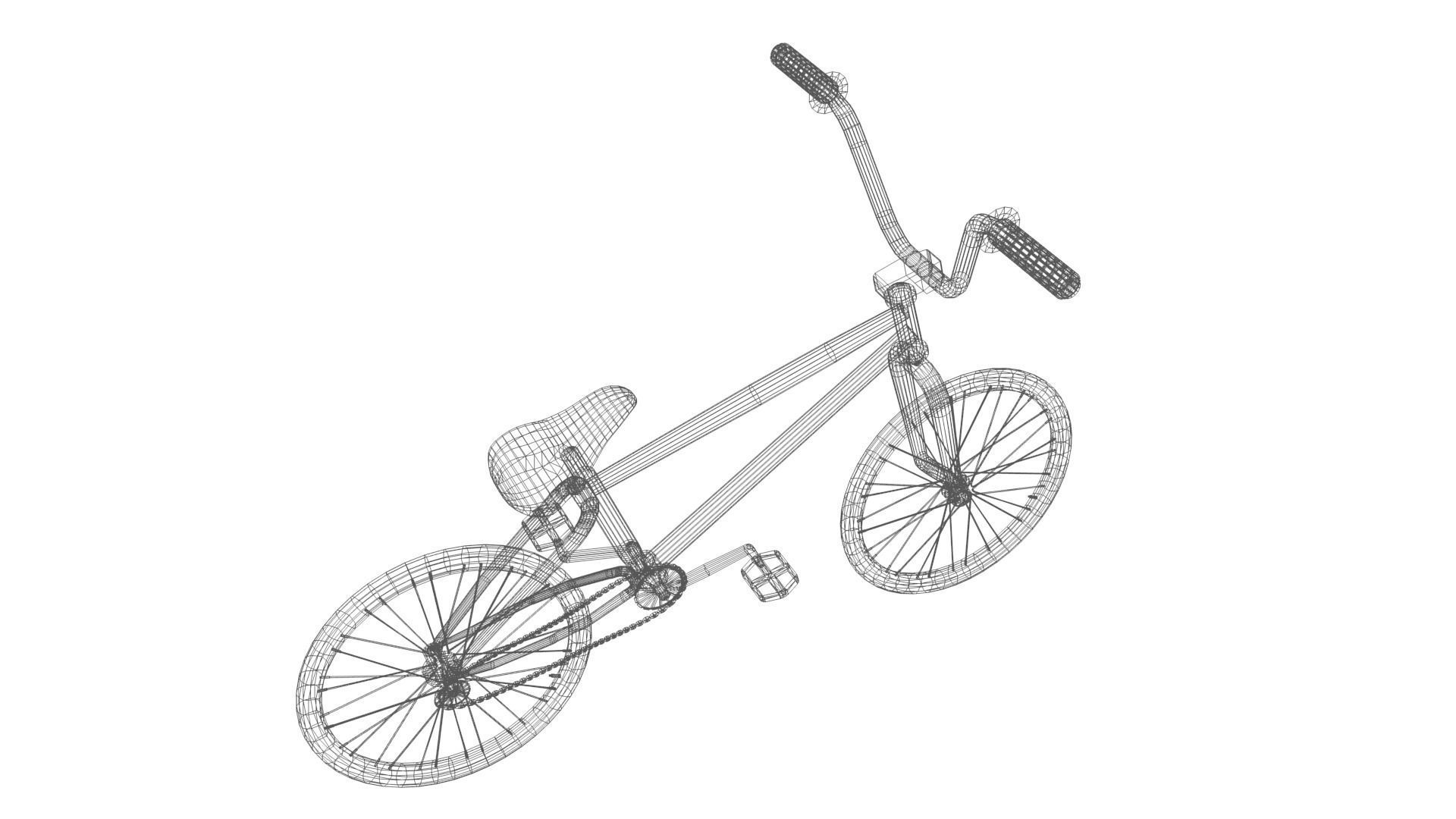 Street Bike Low-poly 3D model_18