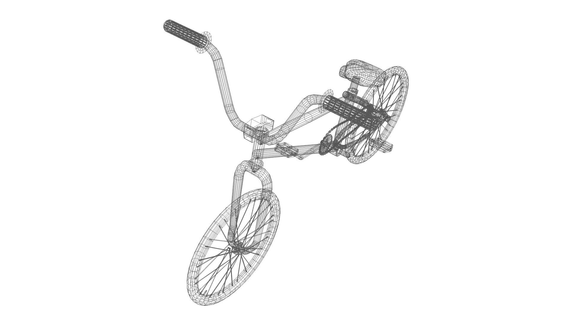 Street Bike Low-poly 3D model_32