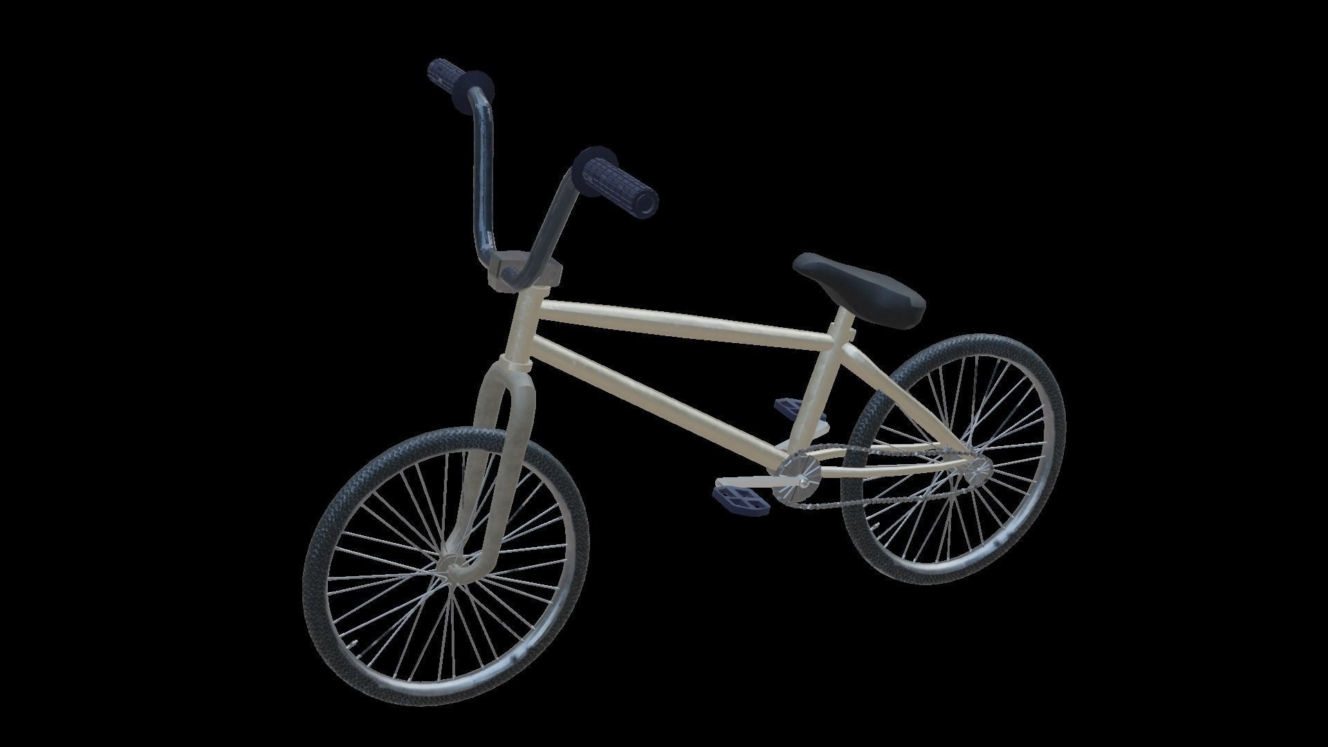 Street Bike Low-poly 3D model_11