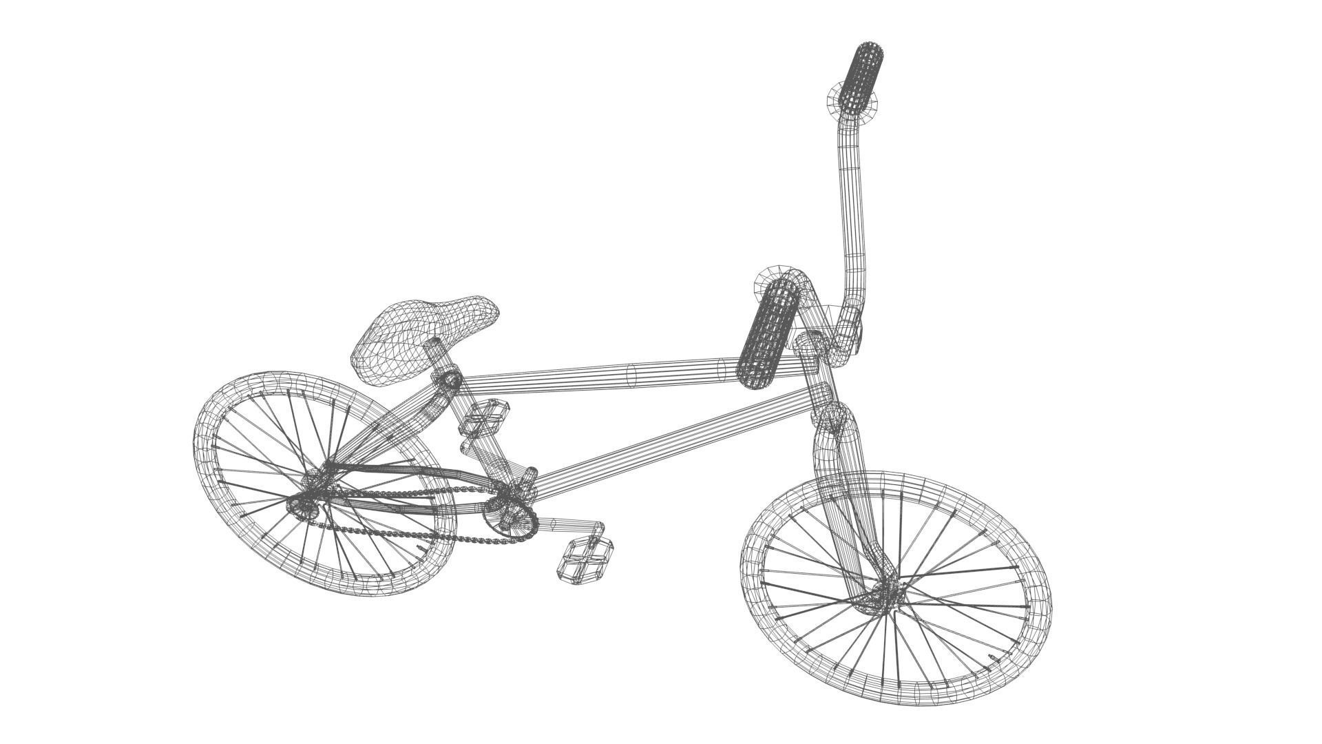 Street Bike Low-poly 3D model_16