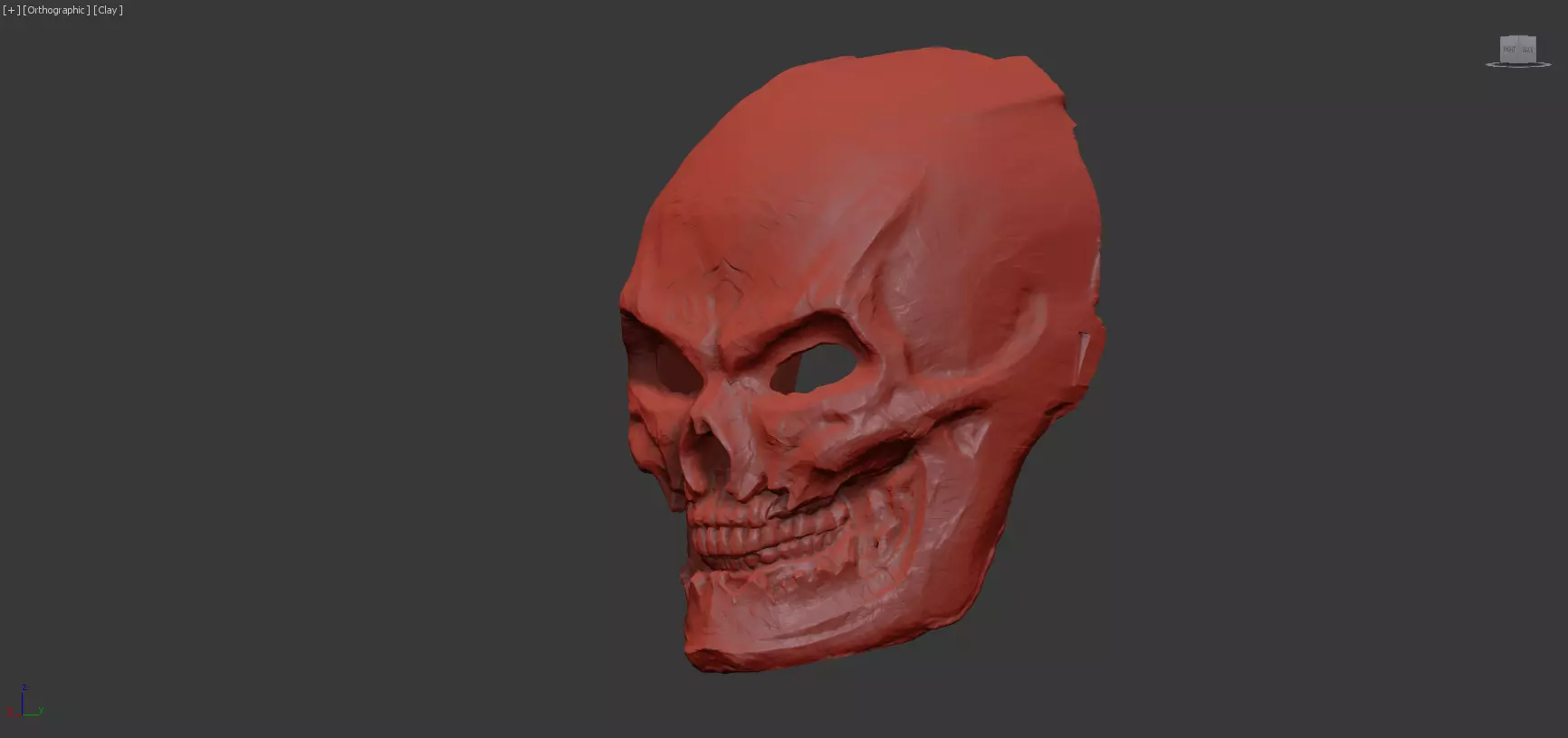 Grinning Skull 3D model_0