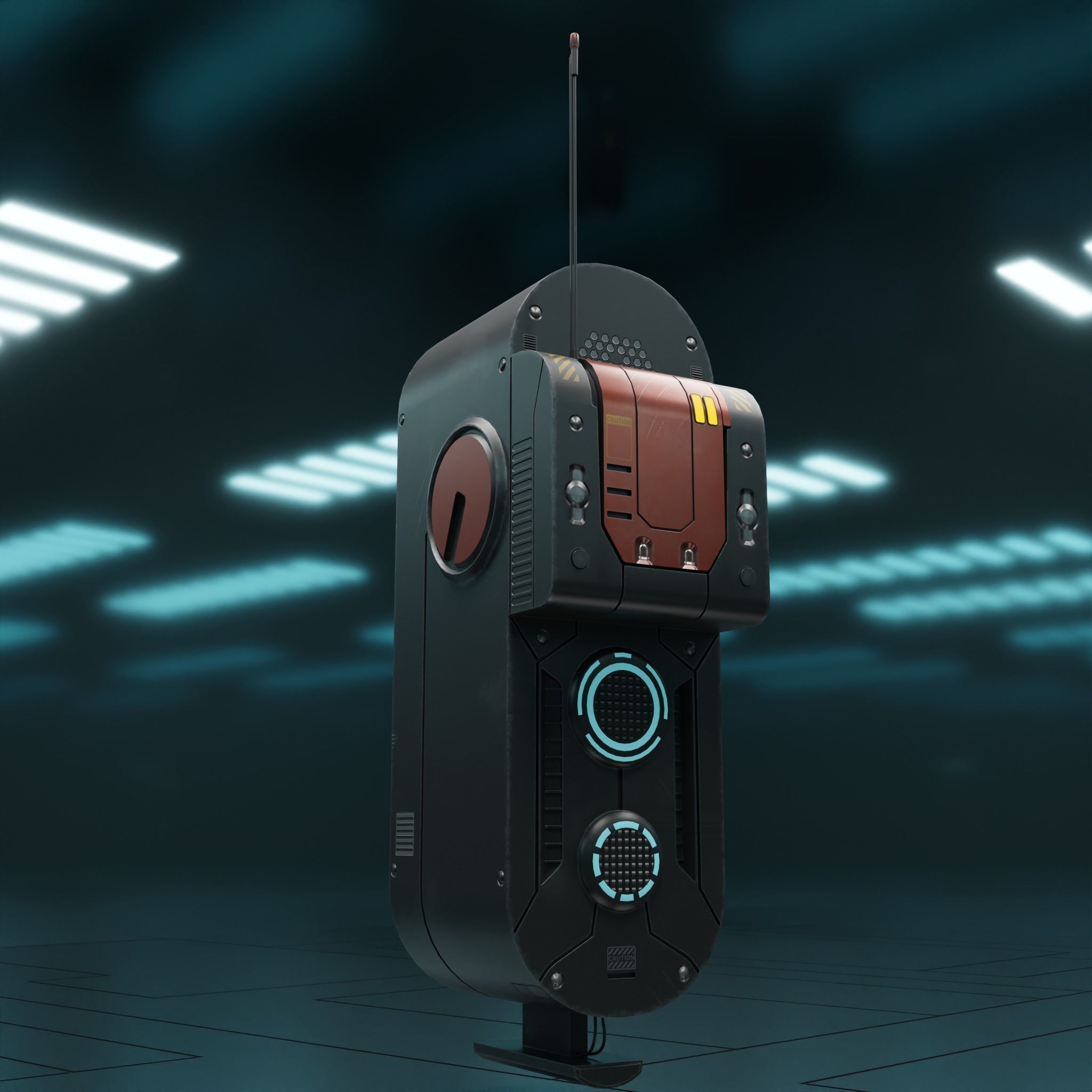 Drone VX-01Z Low-poly 3D model_2