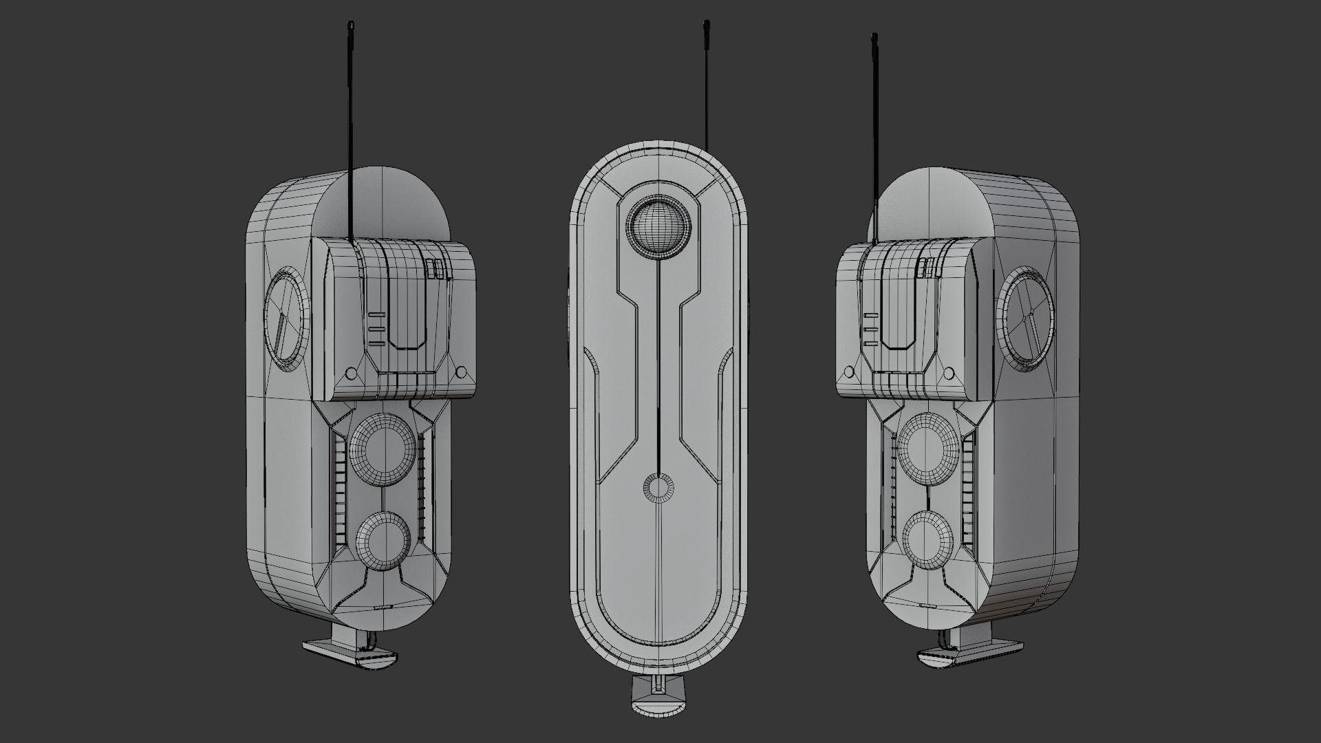Drone VX-01Z Low-poly 3D model_6