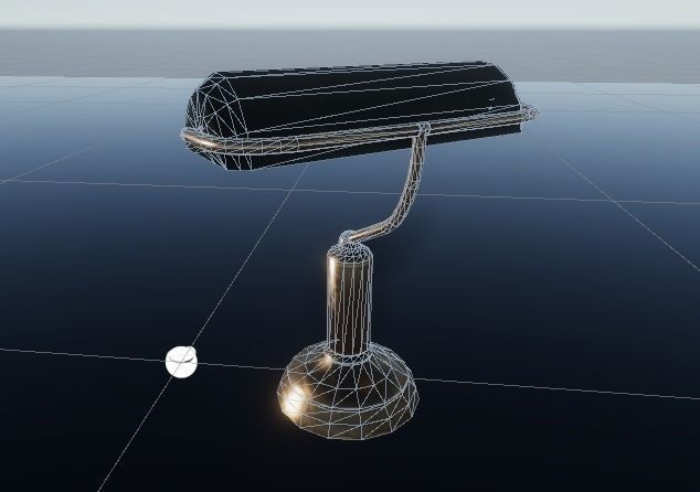 Antiqe Table Lamp Game Ready Low-poly 3D model_4