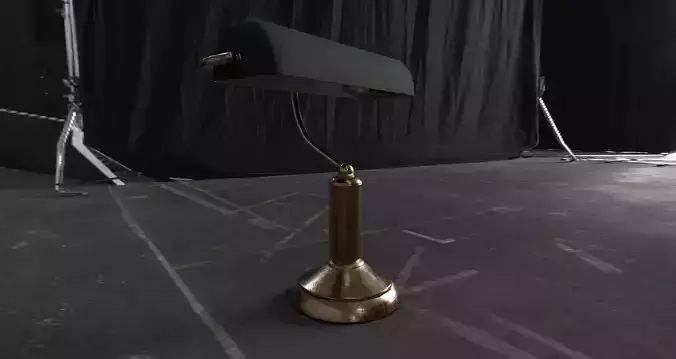 Antiqe Table Lamp Game Ready Low-poly 3D model