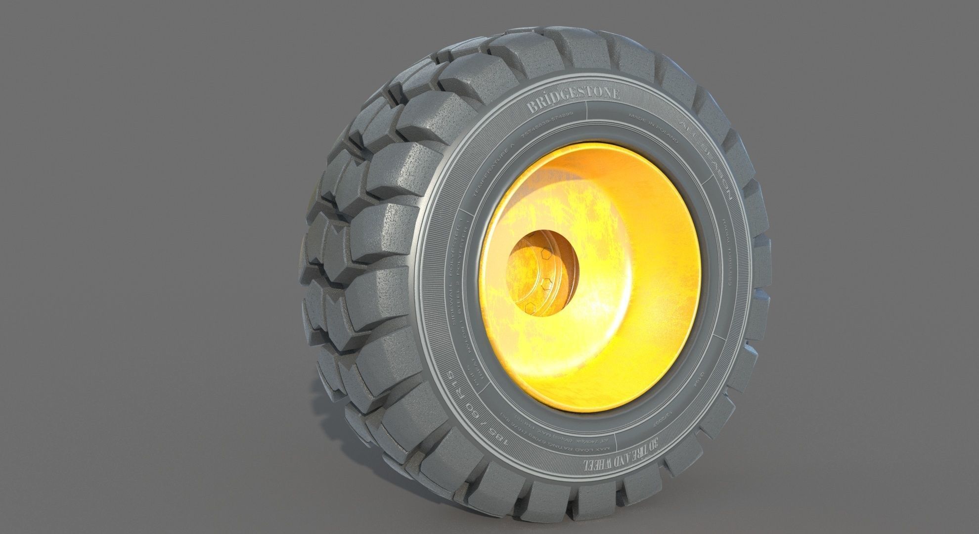 Truck wheel 01 3D model_6