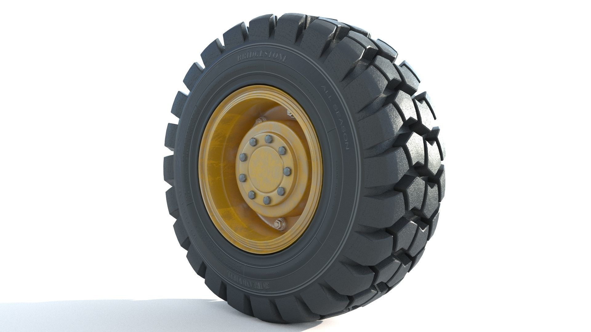 Truck wheel 01 3D model_1