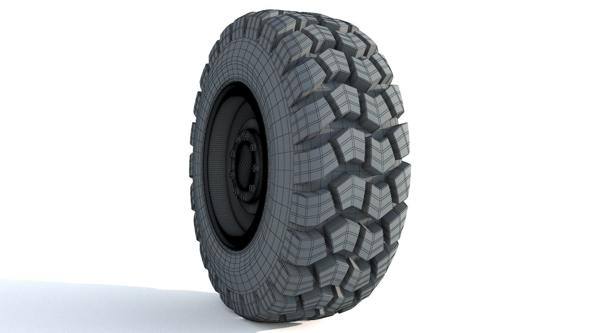 Truck wheel 01 3D model_9
