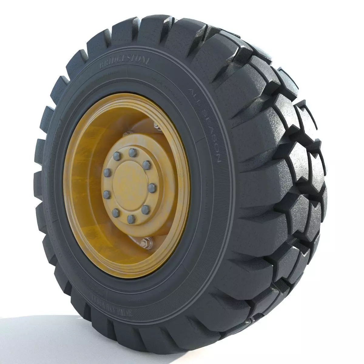 Truck wheel 01 3D model_0