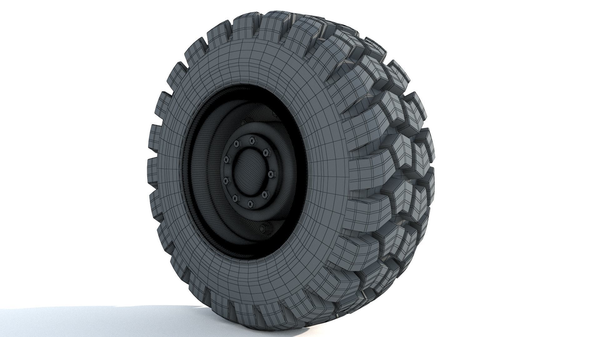 Truck wheel 01 3D model_8