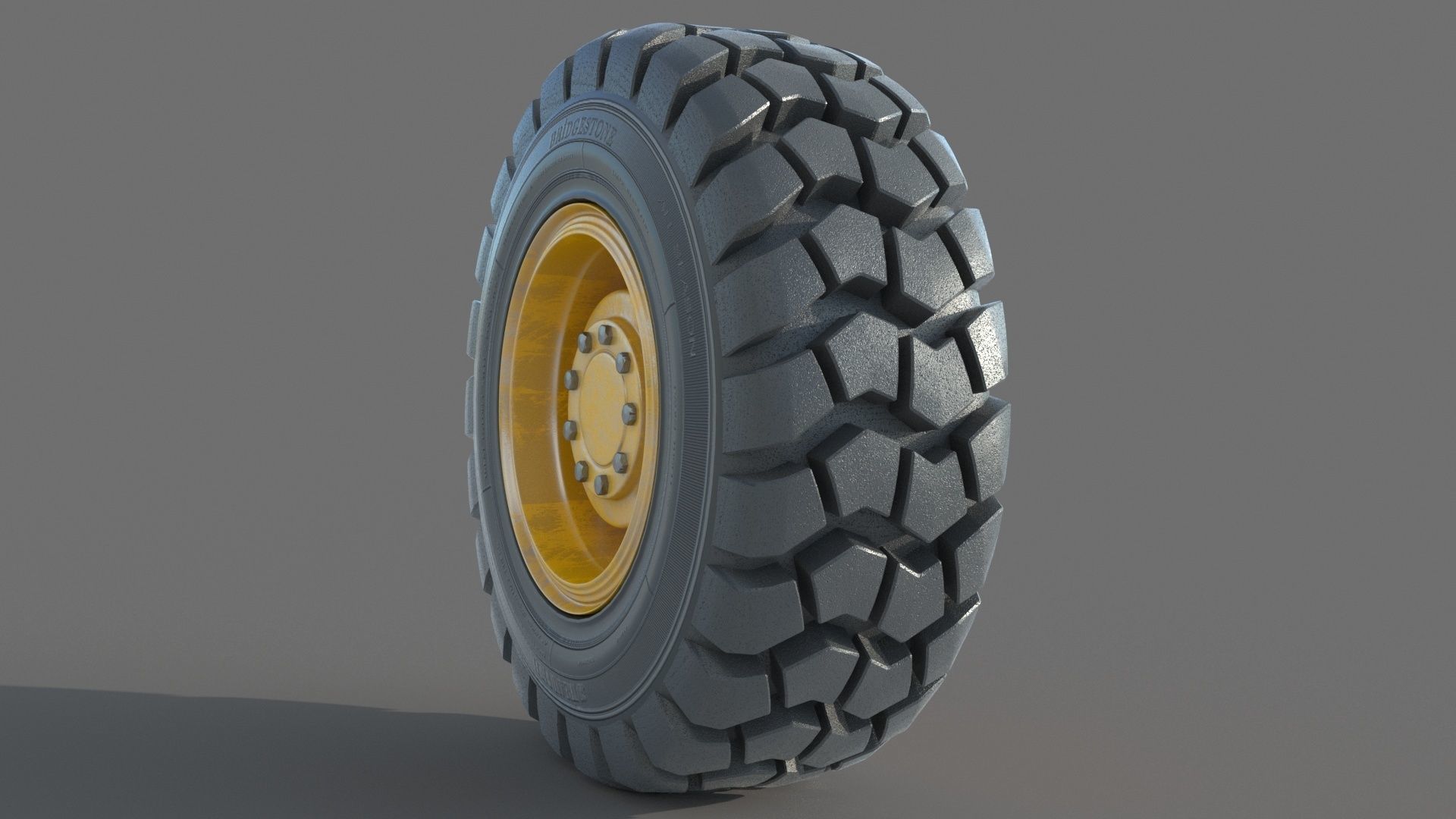 Truck wheel 01 3D model_2