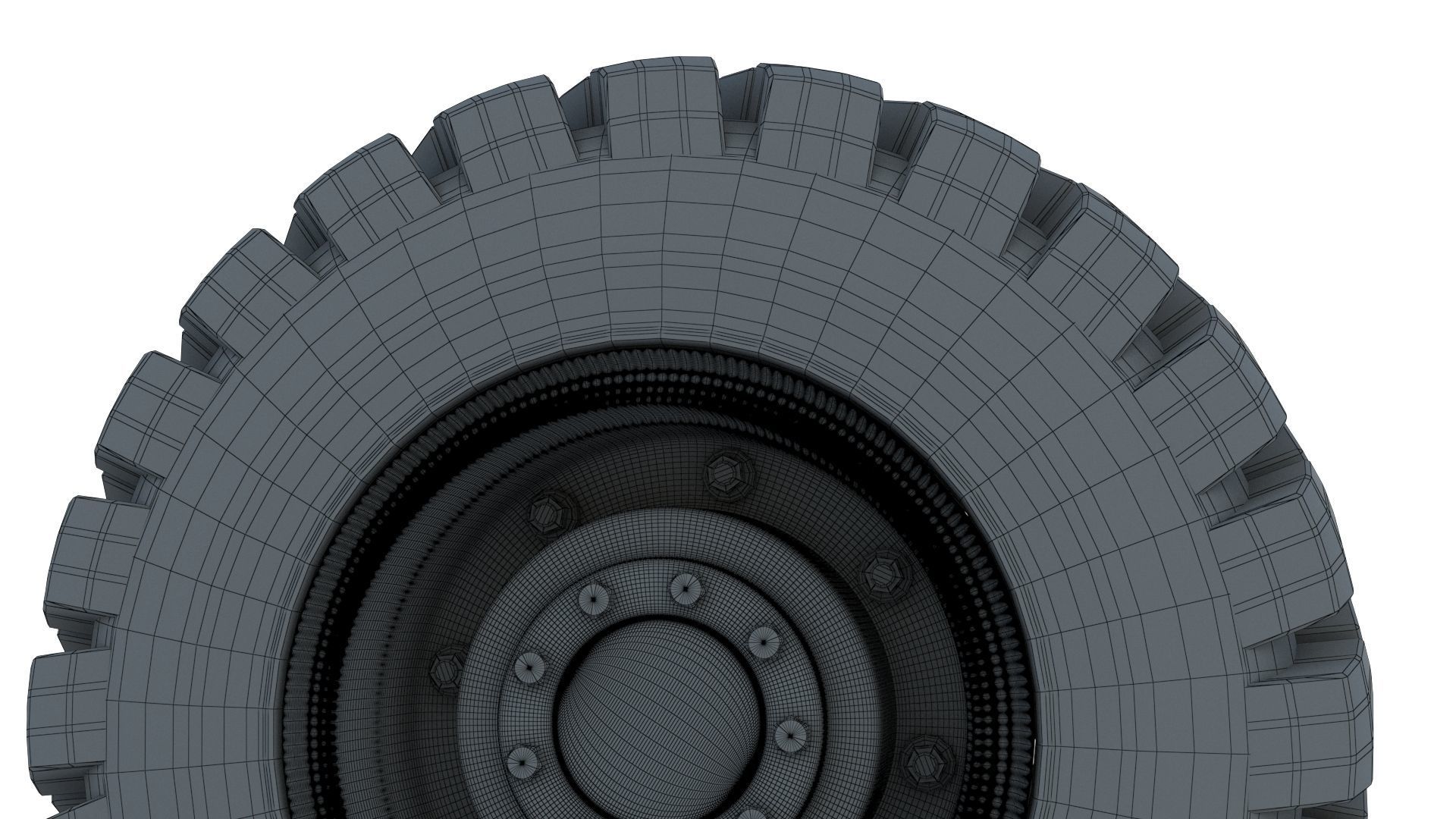 Truck wheel 01 3D model_10