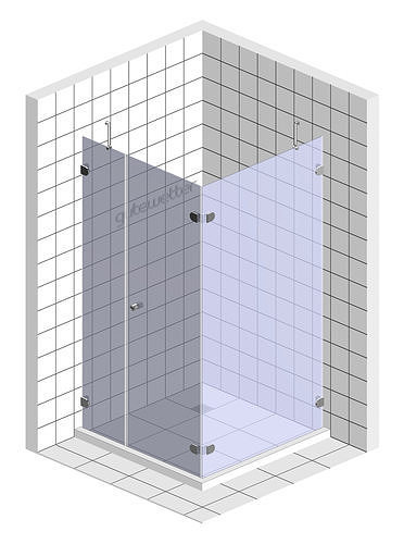 5555fddf shower enclosure with glass door Low-poly 3D model