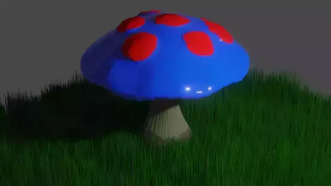 mystical blue mushroom