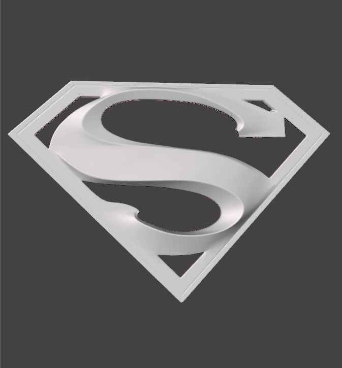 Nicholas Cage Superman Emblem 3D print model_1