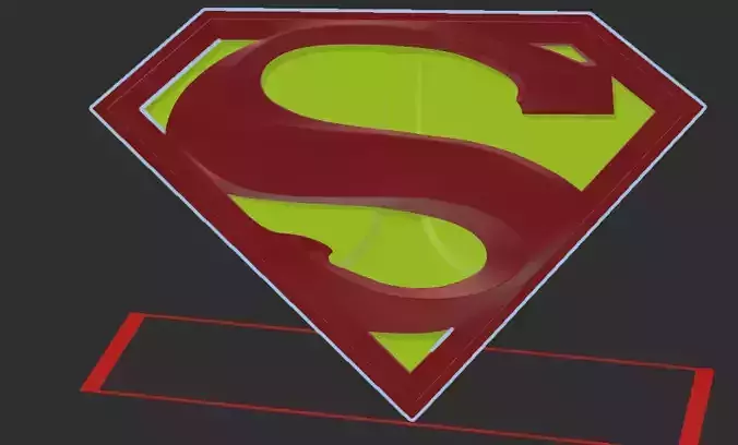Nicholas Cage Superman Emblem 3D print model