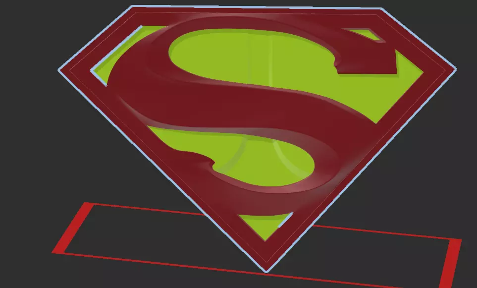Nicholas Cage Superman Emblem 3D print model_0