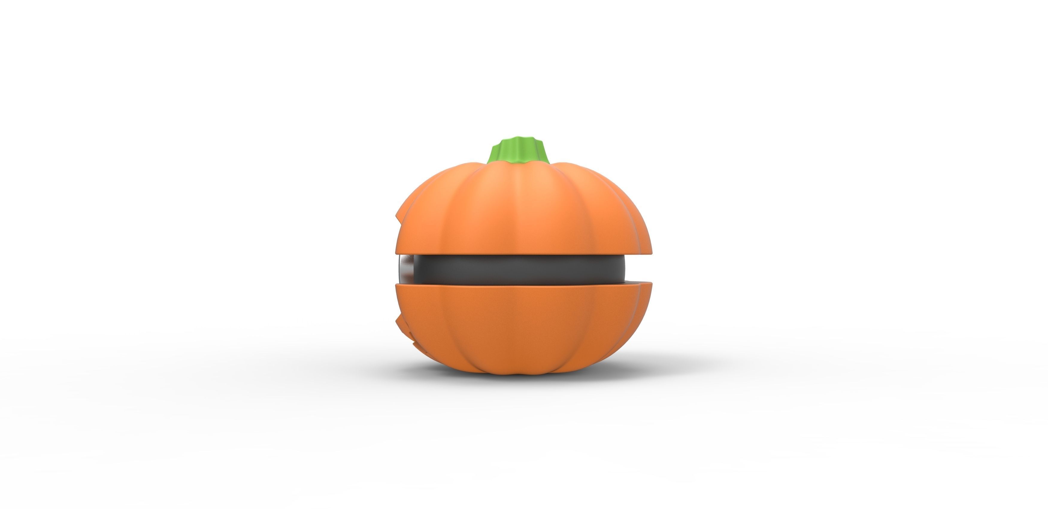 Halloween pumpkin orb 3D print model_6