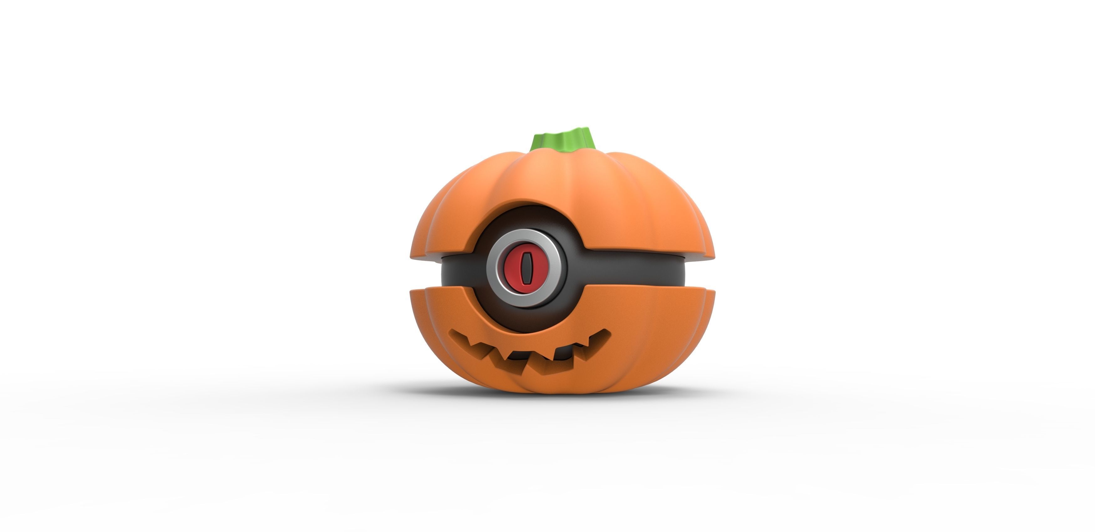 Halloween pumpkin orb 3D print model_1