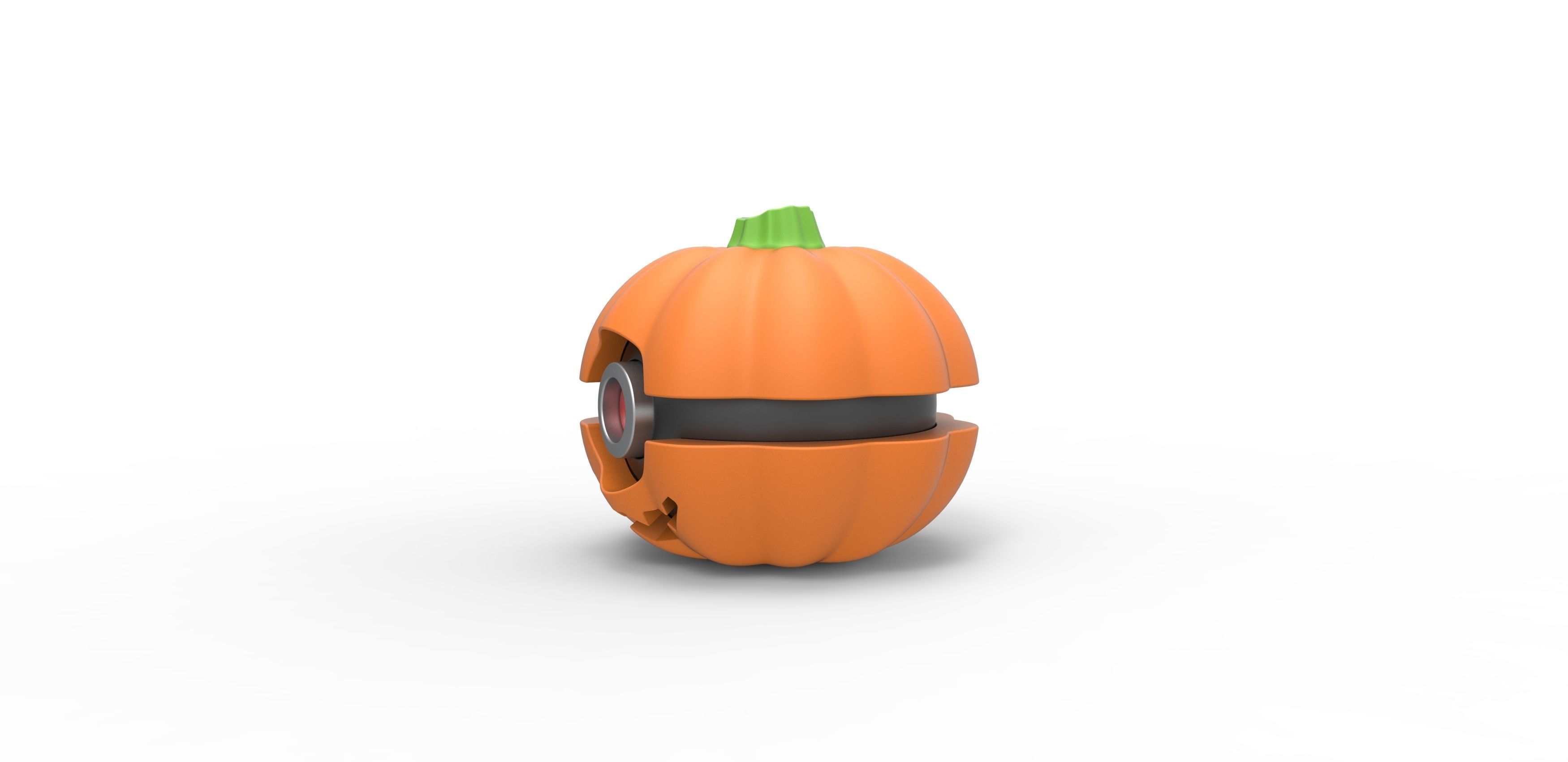 Halloween pumpkin orb 3D print model_5