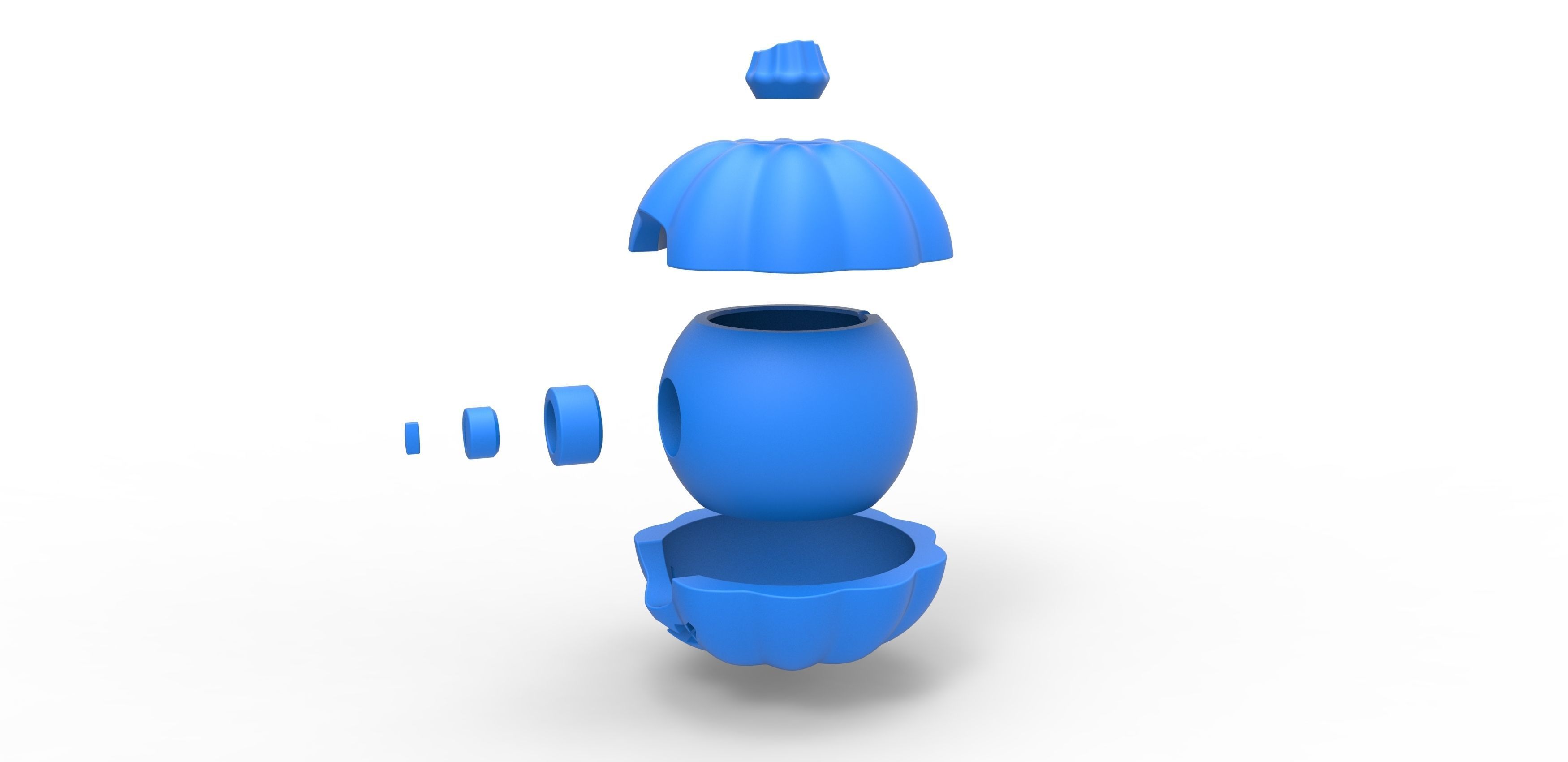 Halloween pumpkin orb 3D print model_16