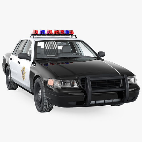Generic Police Car LVMPD Simple Interior 3D model