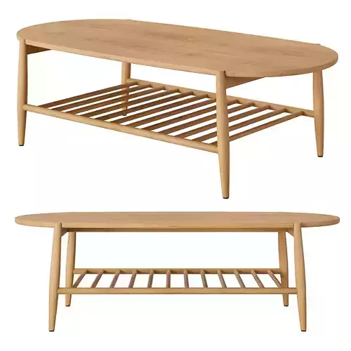 La Redoute Jucca Solid Oak Coffee Table 3D model
