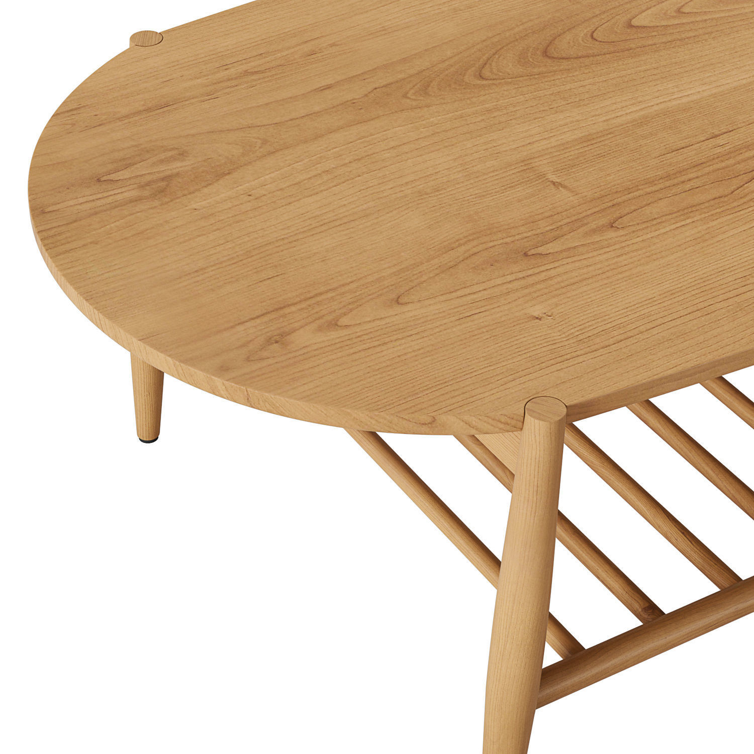 La Redoute Jucca Solid Oak Coffee Table 3D model_2