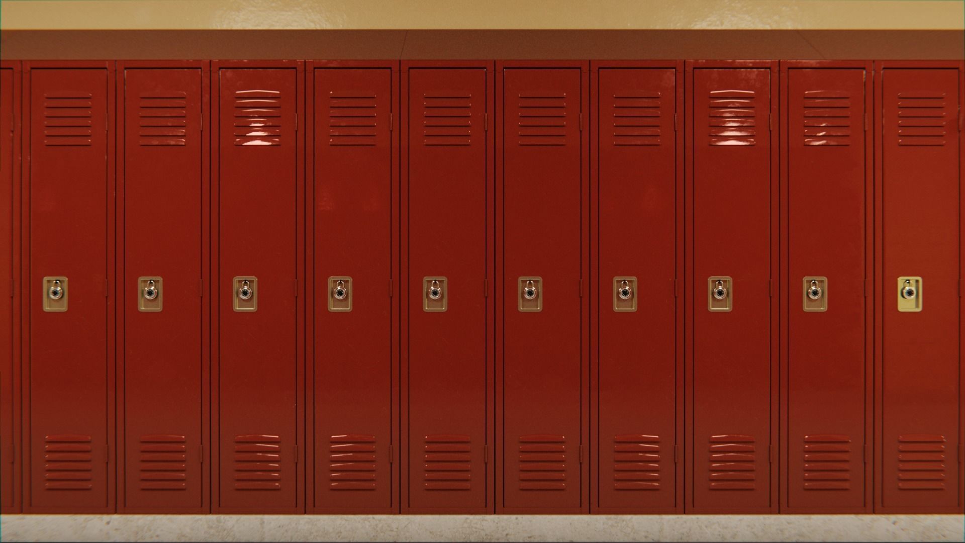 School Hallway 3d Scene 3D model_12