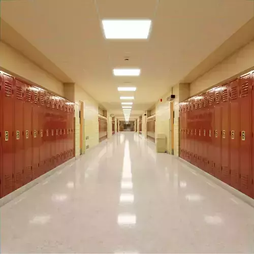School Hallway 3d Scene 3D model