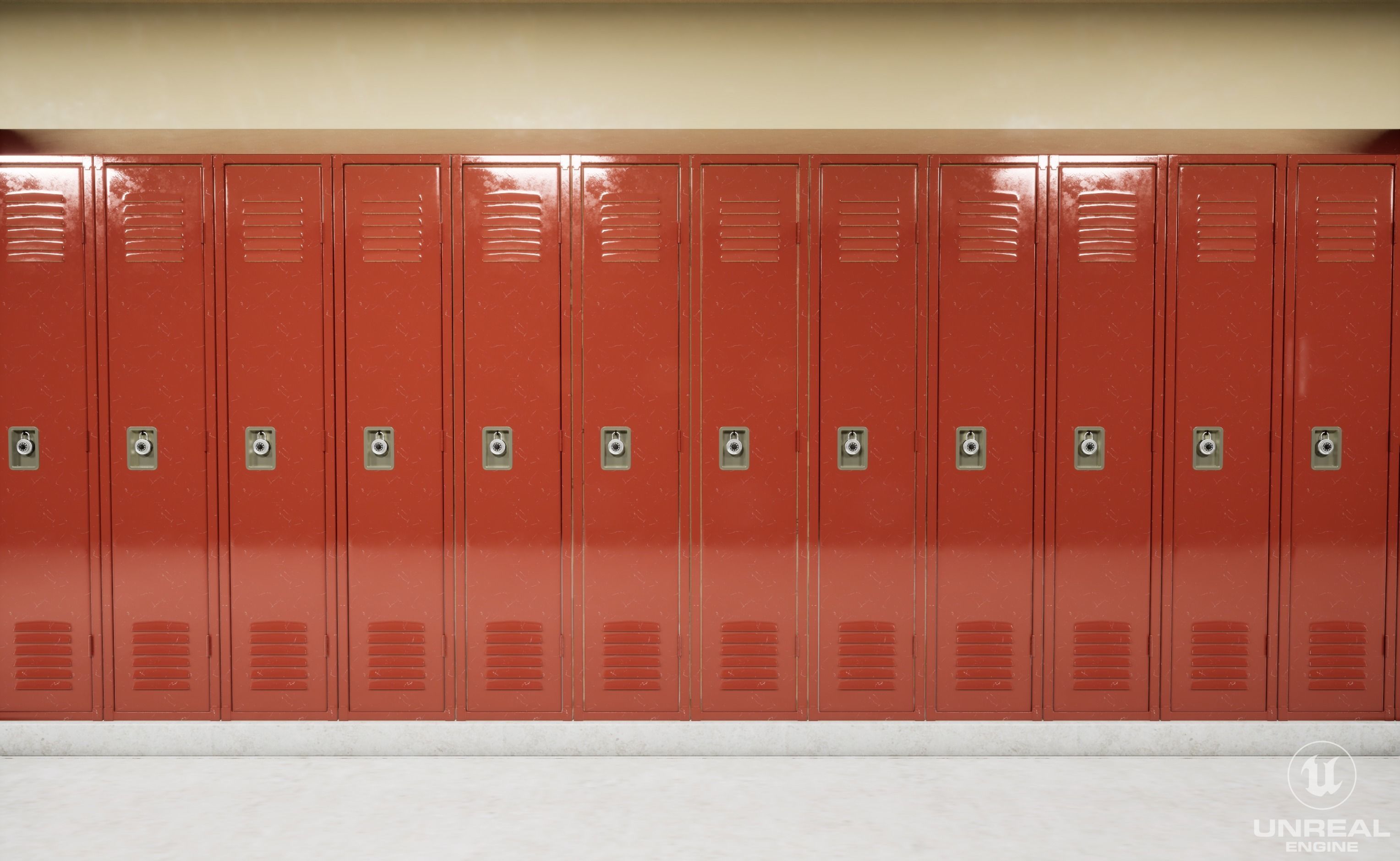 School Hallway 3d Scene 3D model_13