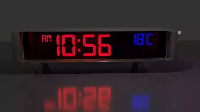 digital clock 3D model